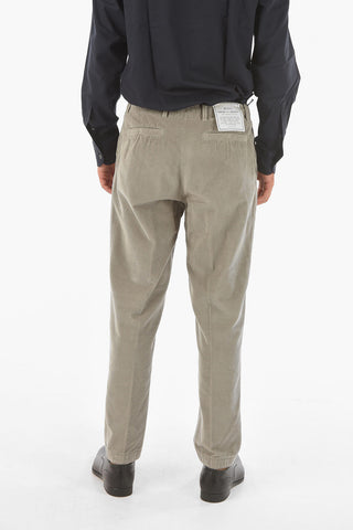 ZZEGNA double pleat corduroy pants