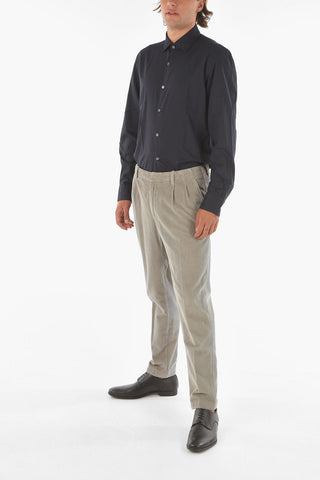 ZZEGNA double pleat corduroy pants