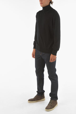 ZZEGNA Wool Lightweight Turtleneck Sweater