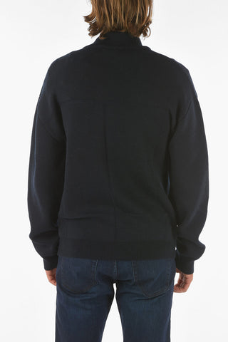 ZZEGNA 2 Pockets Sweater with Zip Closure