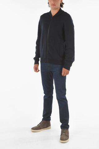 ZZEGNA 2 Pockets Sweater with Zip Closure