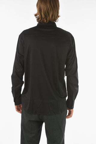 ZZEGNA solid color cotton jersey shirt