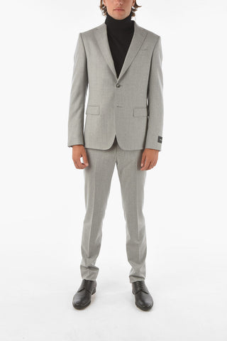 Z ZEGNA 2 Button Flap Pocket Wool Suit
