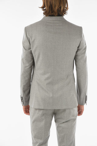 Z ZEGNA 2 Button Flap Pocket Wool Suit