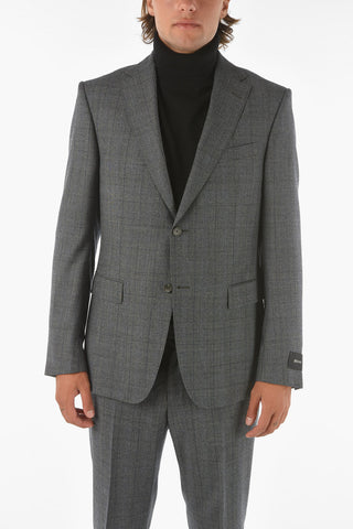 Z ZEGNA 2 Button Notch Lapel District Check Suit