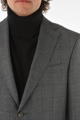 Z ZEGNA 2 Button Notch Lapel District Check Suit