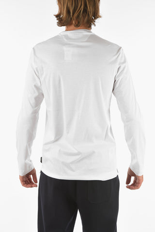 ZZEGNA T-shirt Girocollo in Cotone a Manica lunga