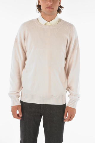 ZZEGNA Maglia Girocollo in Cashmere con Dettagli a Costine