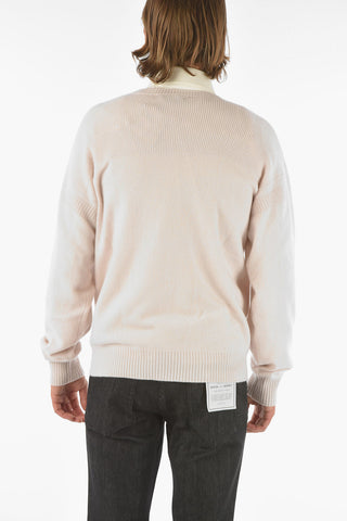 ZZEGNA Maglia Girocollo in Cashmere con Dettagli a Costine
