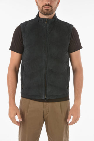 ID Suede Sleeveless Down Jacket