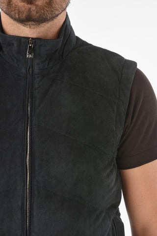 ID Suede Sleeveless Down Jacket