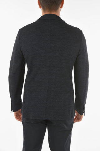 ID district check zipped blazer