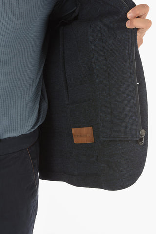 ID district check zipped blazer