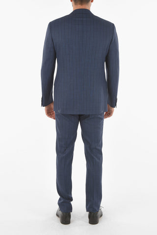 abito 2 bottoni MANTUA drop 6R pencil striped in lana vergine revers classico