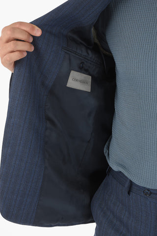 abito 2 bottoni MANTUA drop 6R pencil striped in lana vergine revers classico