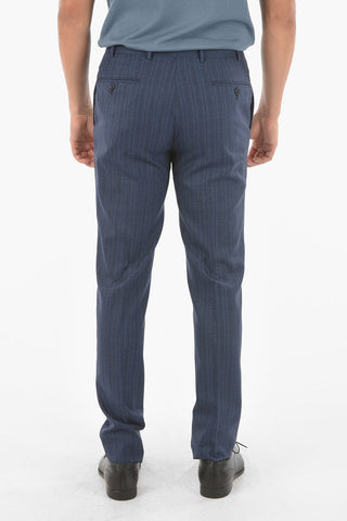 abito 2 bottoni MANTUA drop 6R pencil striped in lana vergine revers classico