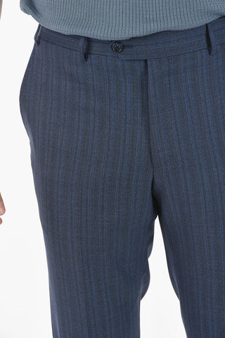 abito 2 bottoni MANTUA drop 6R pencil striped in lana vergine revers classico