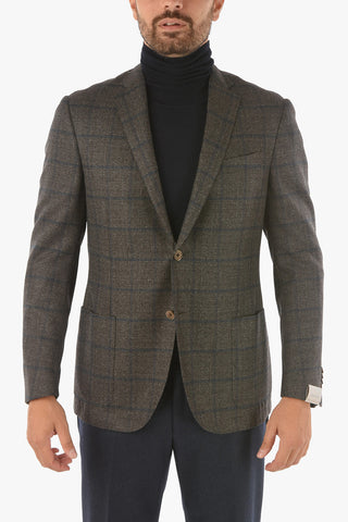 windowpane check virgin wool ACADEMY SOFT blazer