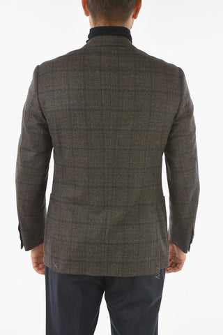 windowpane check virgin wool ACADEMY SOFT blazer