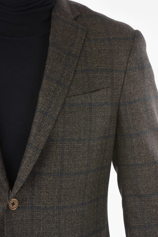 windowpane check virgin wool ACADEMY SOFT blazer