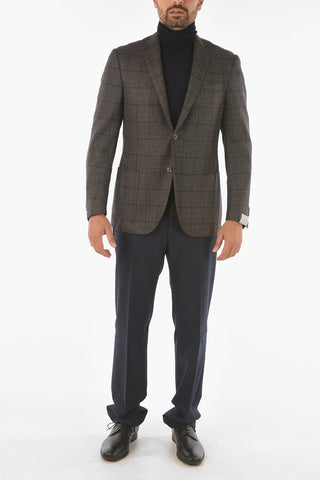 windowpane check virgin wool ACADEMY SOFT blazer