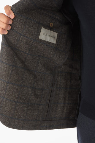 windowpane check virgin wool ACADEMY SOFT blazer