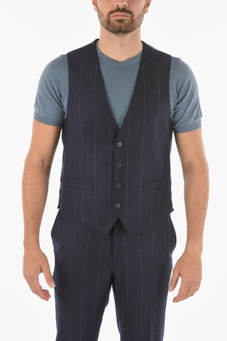 CC COLLECTION abito tre pezzi con gilet REWARD drop 7R gessato