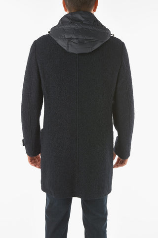 CC COLLECTION O.WEAR Wool Blend Bouclé Coat with Removable Chest piece
