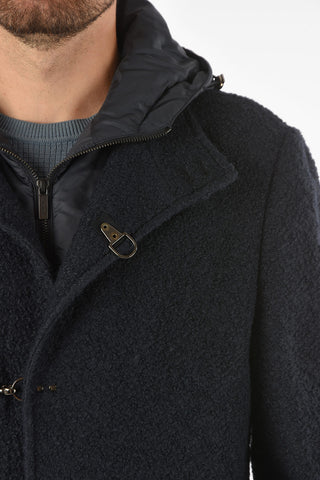 CC COLLECTION O.WEAR Wool Blend Bouclé Coat with Removable Chest piece