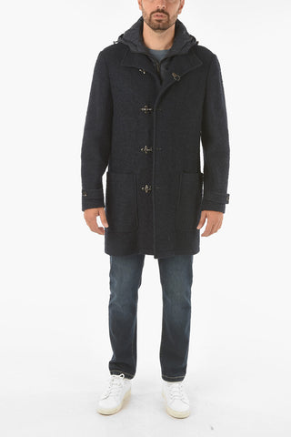 CC COLLECTION O.WEAR Wool Blend Bouclé Coat with Removable Chest piece