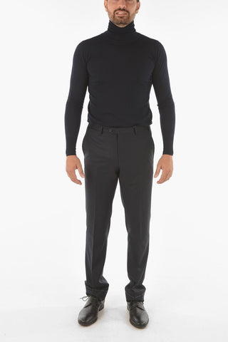 pantalone ad orlo dritto LEADER in lana vergine a vita regolare