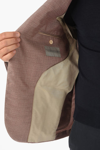 silk and cashmere LEADER SOFT notch lapel 2-button blazer
