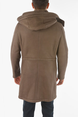 ID giubbotto in pelle con cappuccio removibile