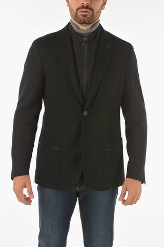 ID virgin wool side vents notch lapel IDENTITY 2-button blazer