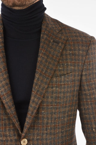 check LEADER SOFT 2-button blazer drop 7R
