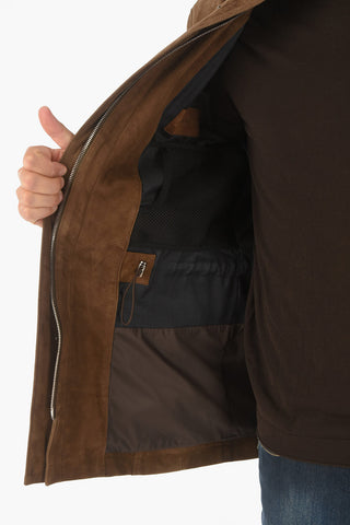 ID Multipocket MET Suede Jacket with Drawstring