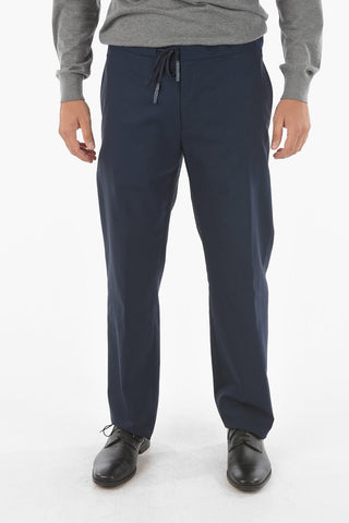 MM14 Virgin Wool Chino Pants with Logo Detail