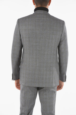 windowpane check virgin wool MANTUA notch lapel belt loops 2-button suit drop 6R