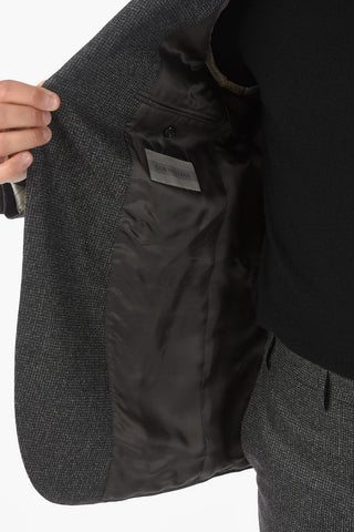 virgin wool ACADEMY side vents 2-button suit drop 7R