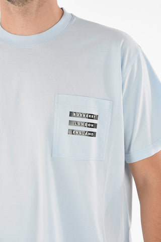Statue Printed Crewneck T-shirt with Logoed Breast Pocket