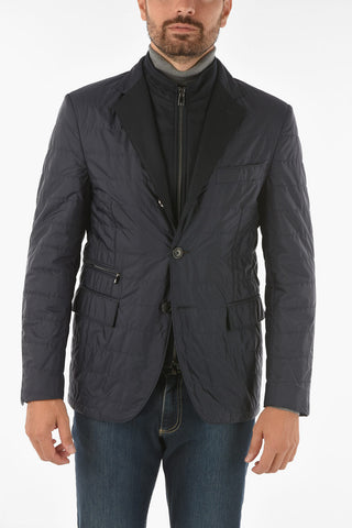 ID solid color quilted jacket