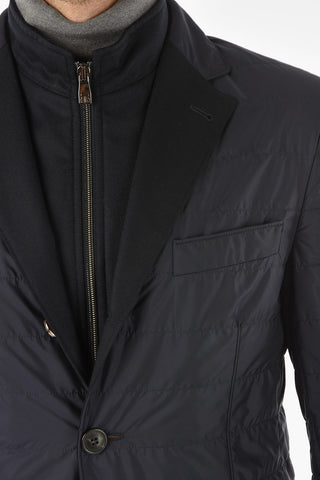 ID solid color quilted jacket