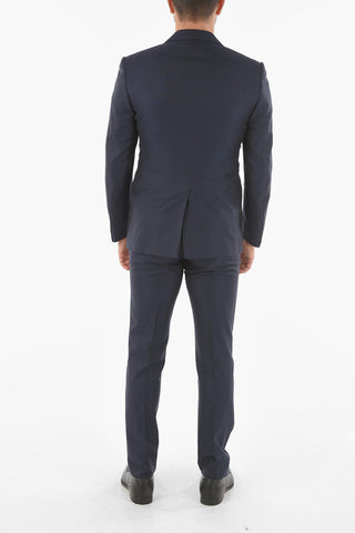virgin wool and Silk  CERIM.ACADEMY peak lapel 2-buttons suit