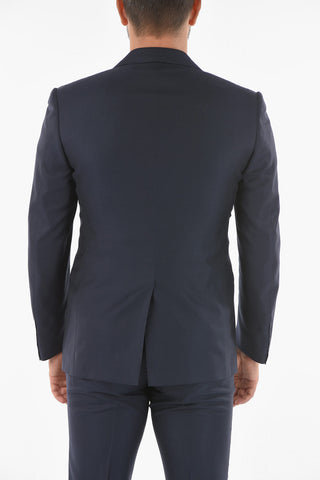 virgin wool and Silk  CERIM.ACADEMY peak lapel 2-buttons suit