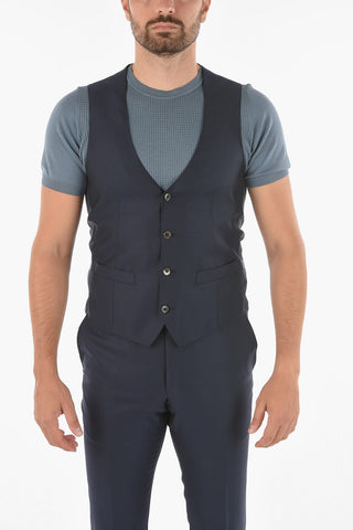 virgin wool and Silk  CERIM.ACADEMY peak lapel 2-buttons suit