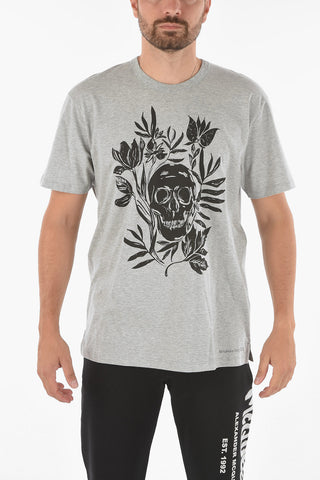 Logoed Crewneck T-shirt with Skull Print