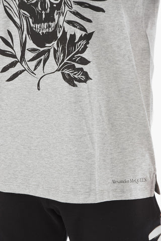 Logoed Crewneck T-shirt with Skull Print