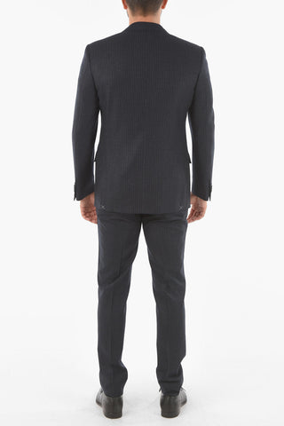 pinstriped notch lapel belt loops 2-button MANTUA suit drop 6R