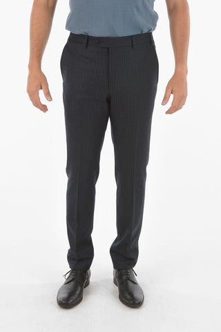 pinstriped notch lapel belt loops 2-button MANTUA suit drop 6R