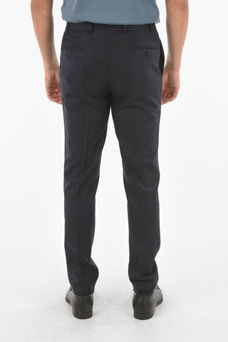 pinstriped notch lapel belt loops 2-button MANTUA suit drop 6R